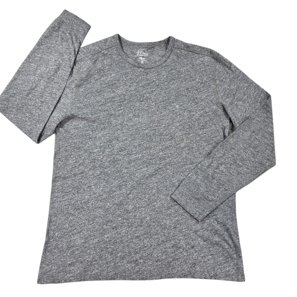 J.Crew Long Sleeve Knit Goods Tee Heather Gray Medium Mens Loungewear